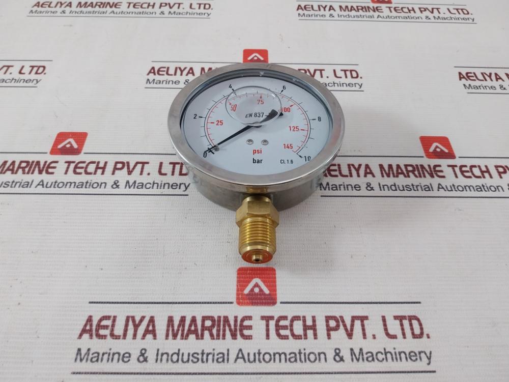 En 837-1 Pressure Gauge 0 To 145 Psi