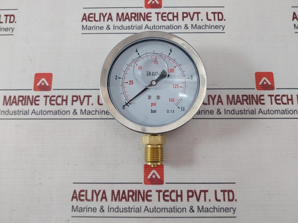En 837-1 Pressure Gauge 0 To 145 Psi