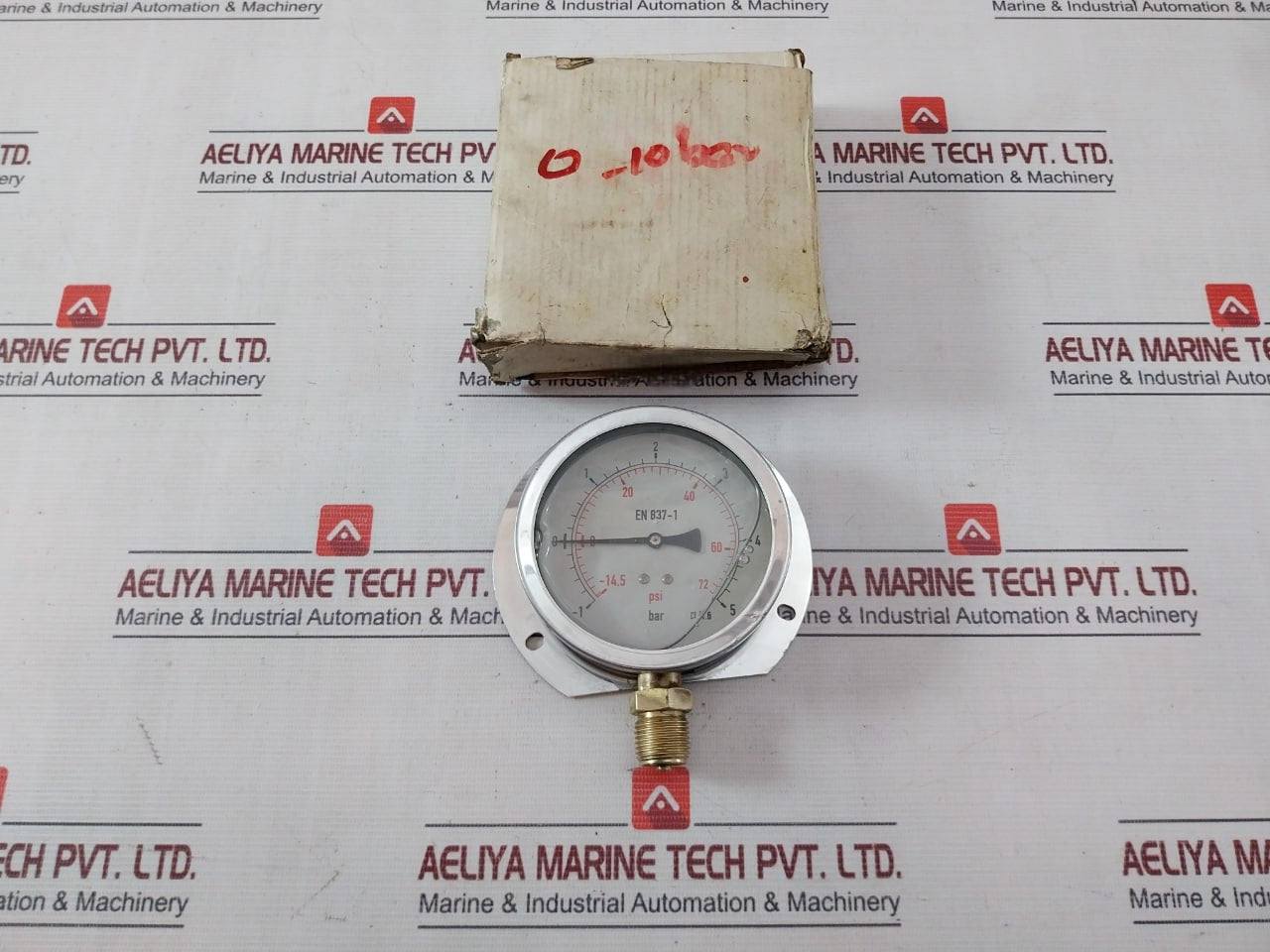 En 837-1 Pressure Gauge 14.5 To 72 Psi 1 To 5 Bar