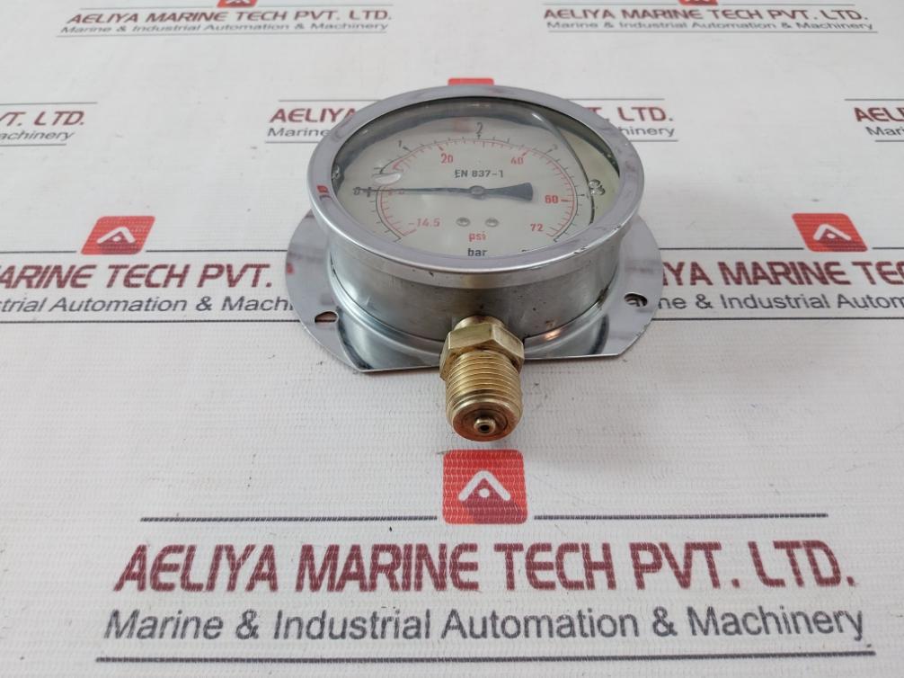 En 837-1 Pressure Gauge 14.5 To 72 Psi 1 To 5 Bar