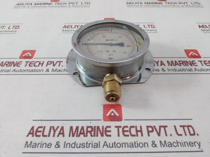 En 837-1 Pressure Gauge 14.5 To 72 Psi 1 To 5 Bar