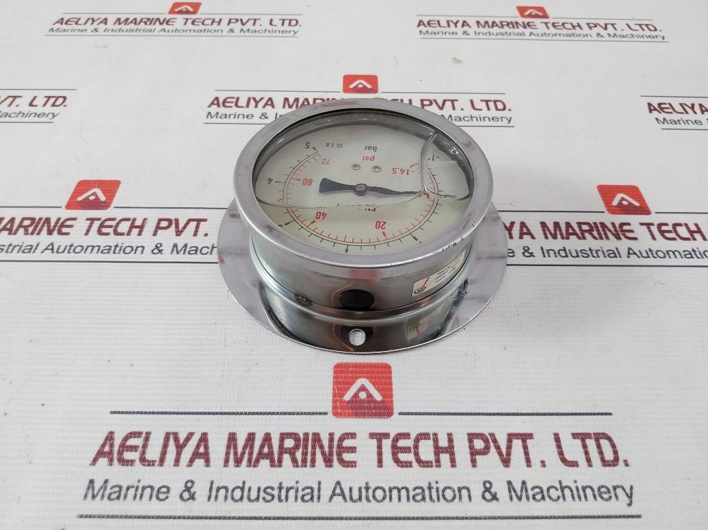 En 837-1 Pressure Gauge 14.5 To 72 Psi 1 To 5 Bar
