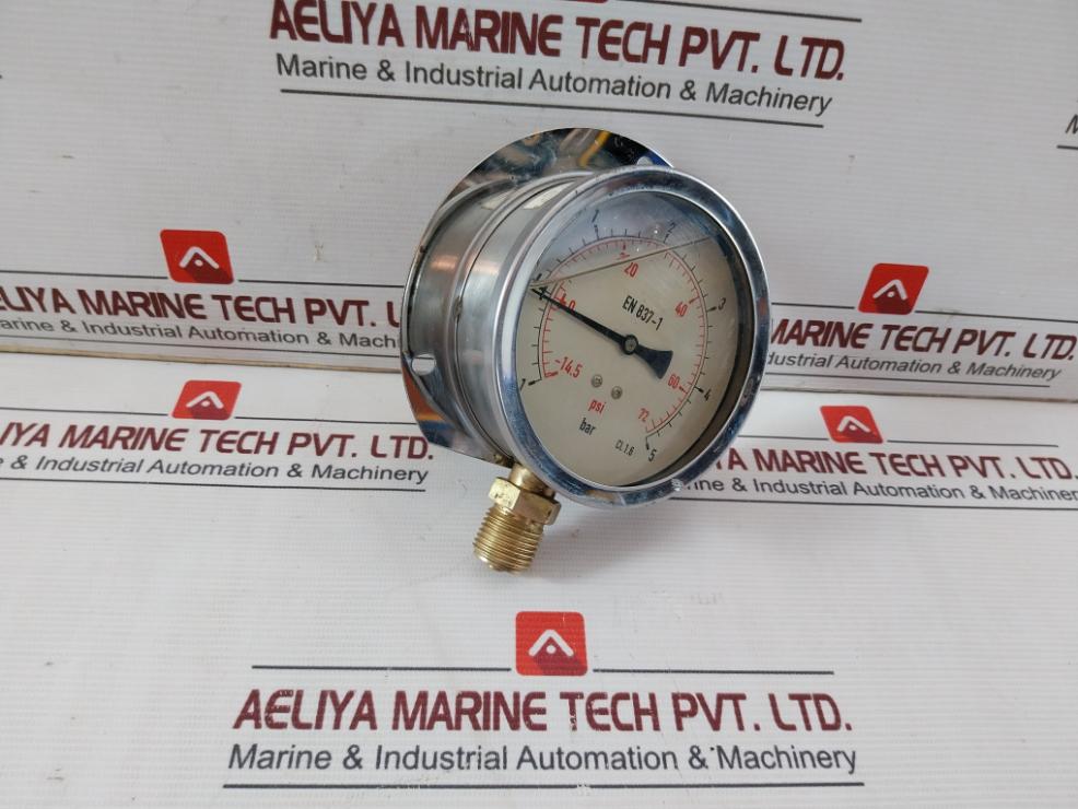 En 837-1 Pressure Gauge 14.5 To 72 Psi 1 To 5 Bar
