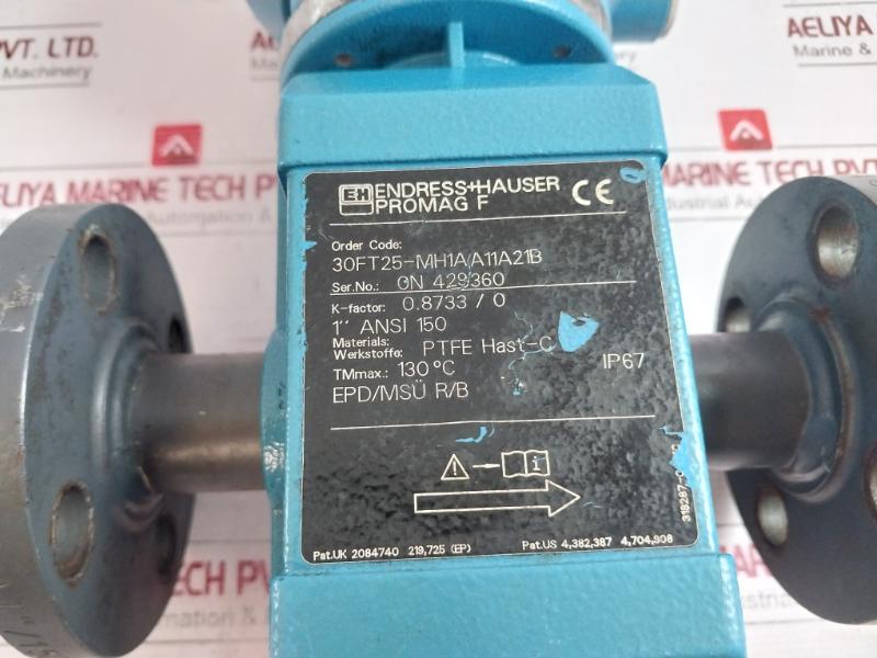 Endress+Hauser 30Ft25-mh1Aa11A21B Flowmeter 318517-0200 A 50073137 Ip67