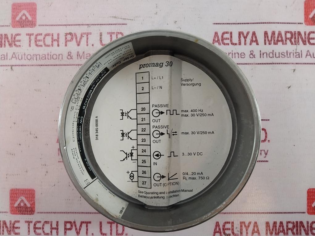 Endress+Hauser 30Ft32-9A1Bd23A21B Flow Meter Promag 30F Ip67 85-260 Vac 50-60Hz