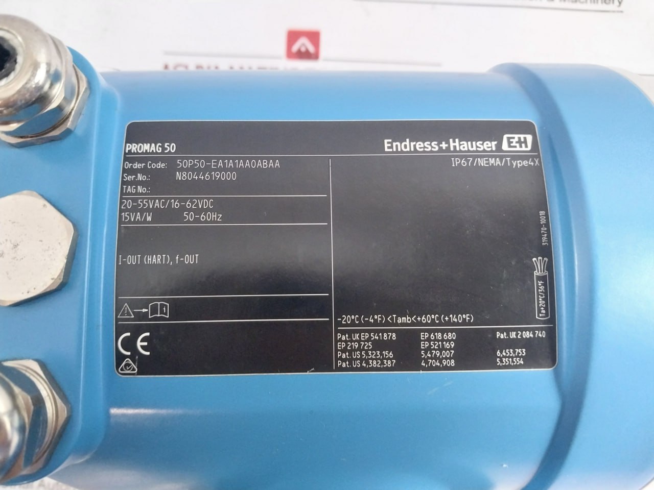 Endress+Hauser 50P50-ea1A1Aa0Abaa Promag P Electromagnetic Flow Meter Ip67