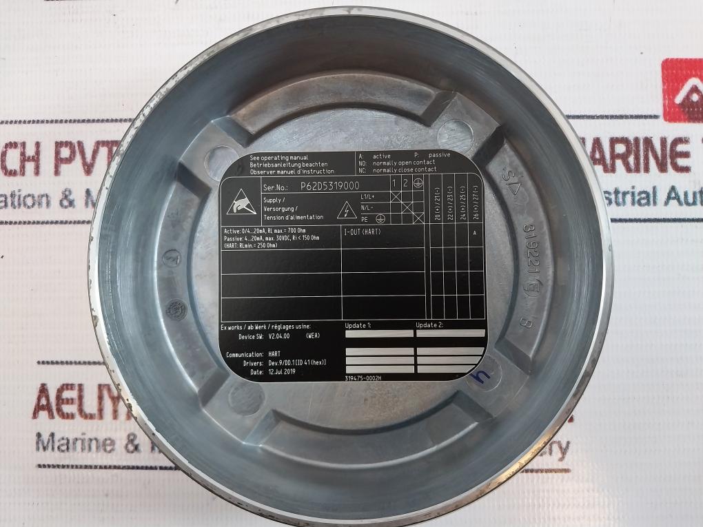 Endress+Hauser 50W3H-ud191Aa098Aw Electromagnetic Flow Meter Ip67