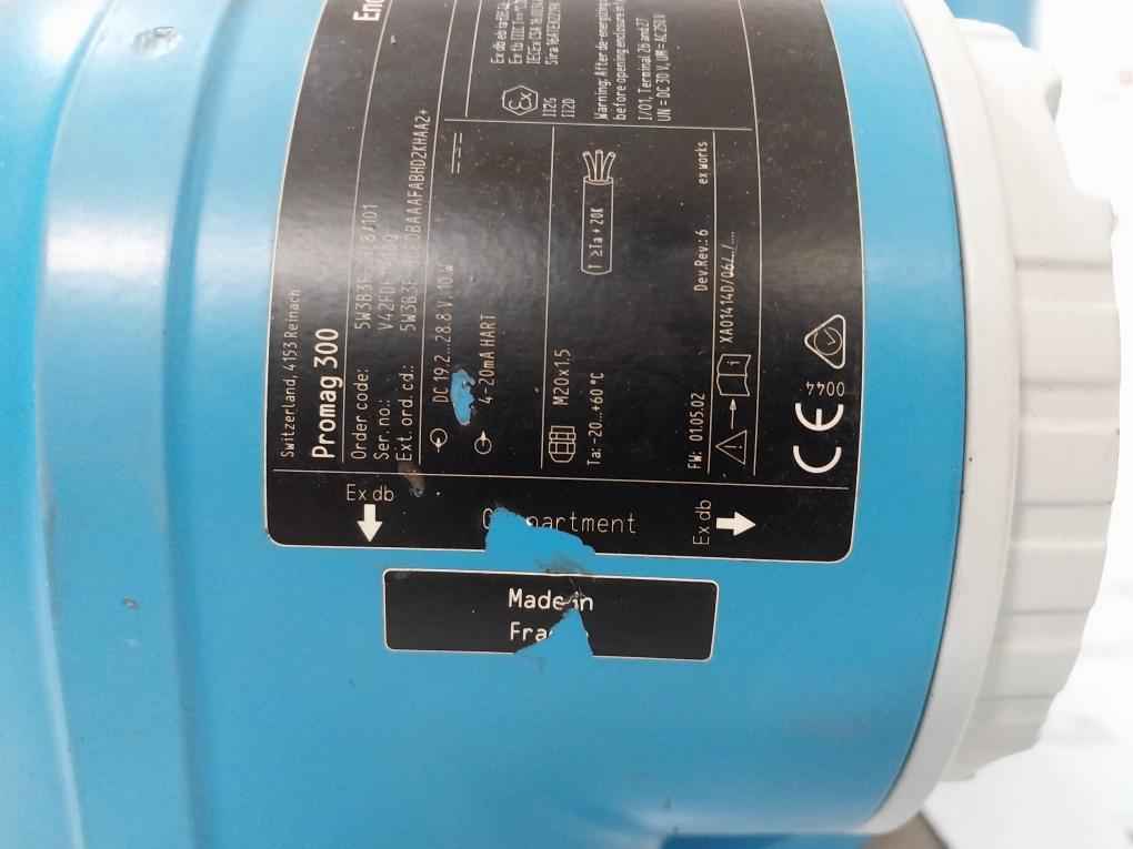 Endress+Hauser 5W3B3F-1Hl8/101 Electromagnetic Flow Tube Meter 10 Bar