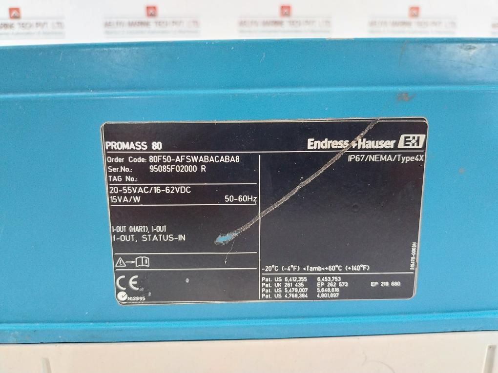 Endress+Hauser 80F50-afswabacaba8 Promass 80 Flow Meter