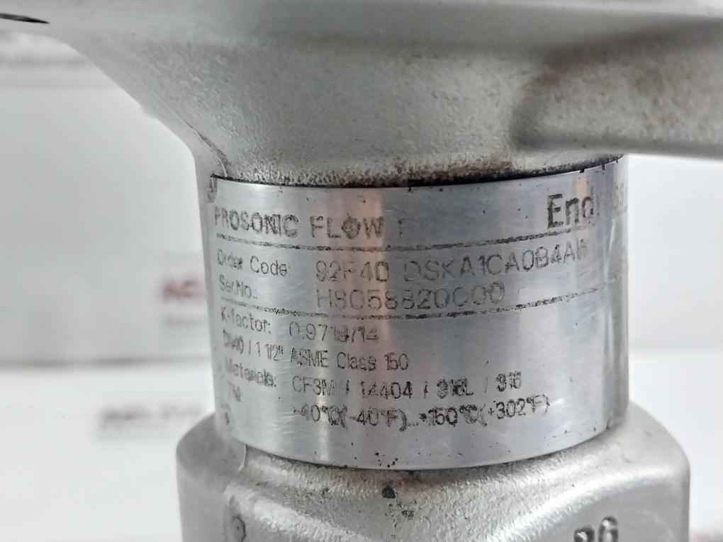 Endress+Hauser 92F40-dska1Ca0B4Aw Prosonic Flow F Ultrasonic Flow Meter