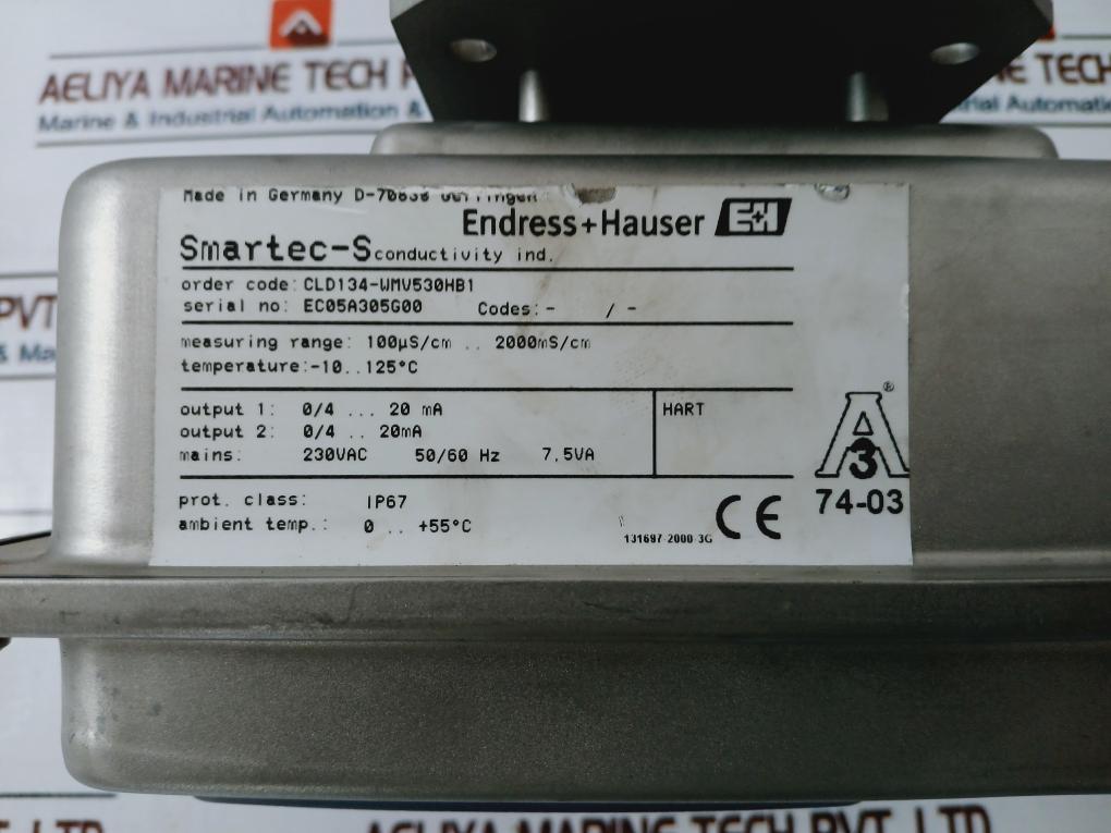 Endress+Hauser Cld134-wmv530Hb1 Conductivity Compact Device 10…125°C