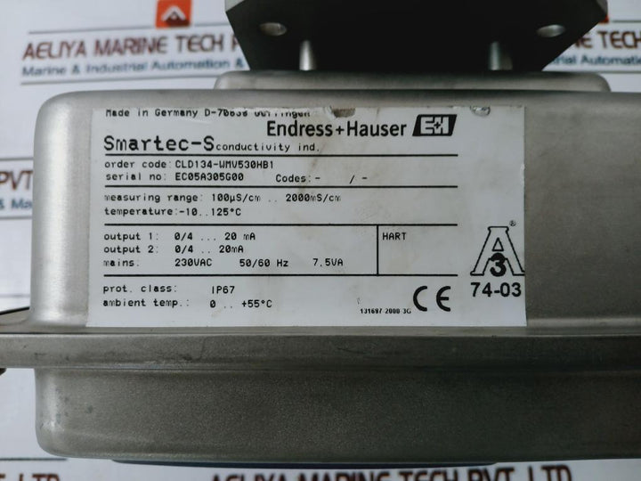 Endress+Hauser Cld134-wmv530Hb1 Conductivity Compact Device 10…125°C