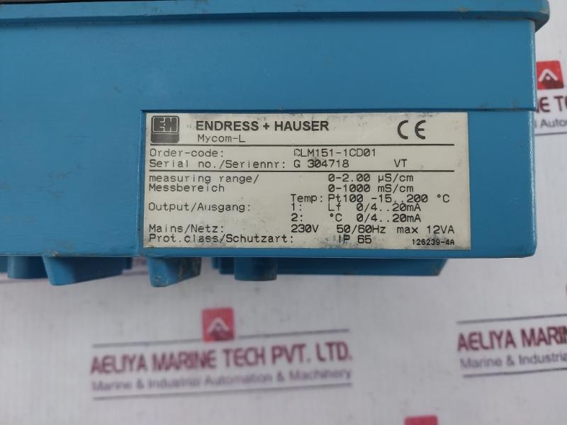 Endress+Hauser Clm151-1Cd01 Meter Display Device 126239-4A