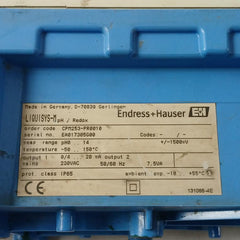 Endress+Hauser Cpm253-pr0010 Transmitter Liquisys-m Ph / Redox