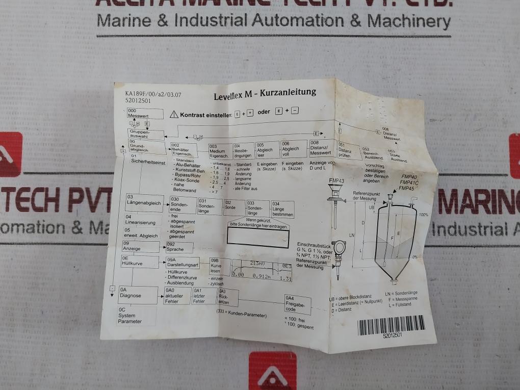 Endress+Hauser Fmp 4 2W Hart Main Processor Module 52019780 Ka189F/00/A2/03.07