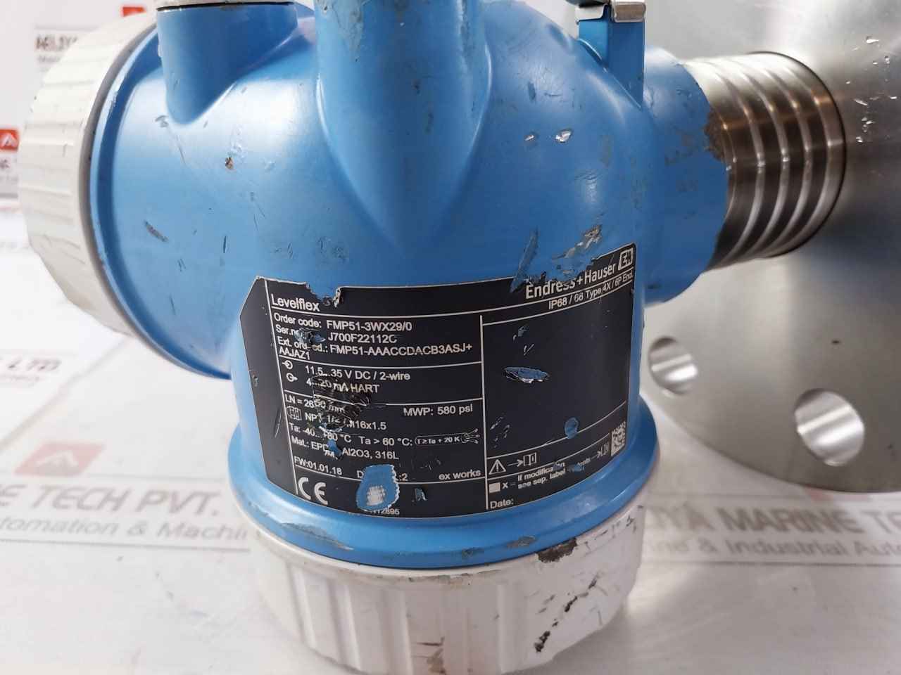 Endress+Hauser Fmp51-3Wx29/0 Levelflex Radar Level Transmitter 580 Psi 4-20Ma