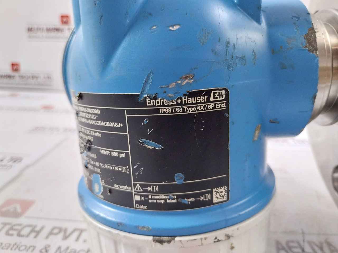 Endress+Hauser Fmp51-3Wx29/0 Levelflex Radar Level Transmitter 580 Psi 4-20Ma