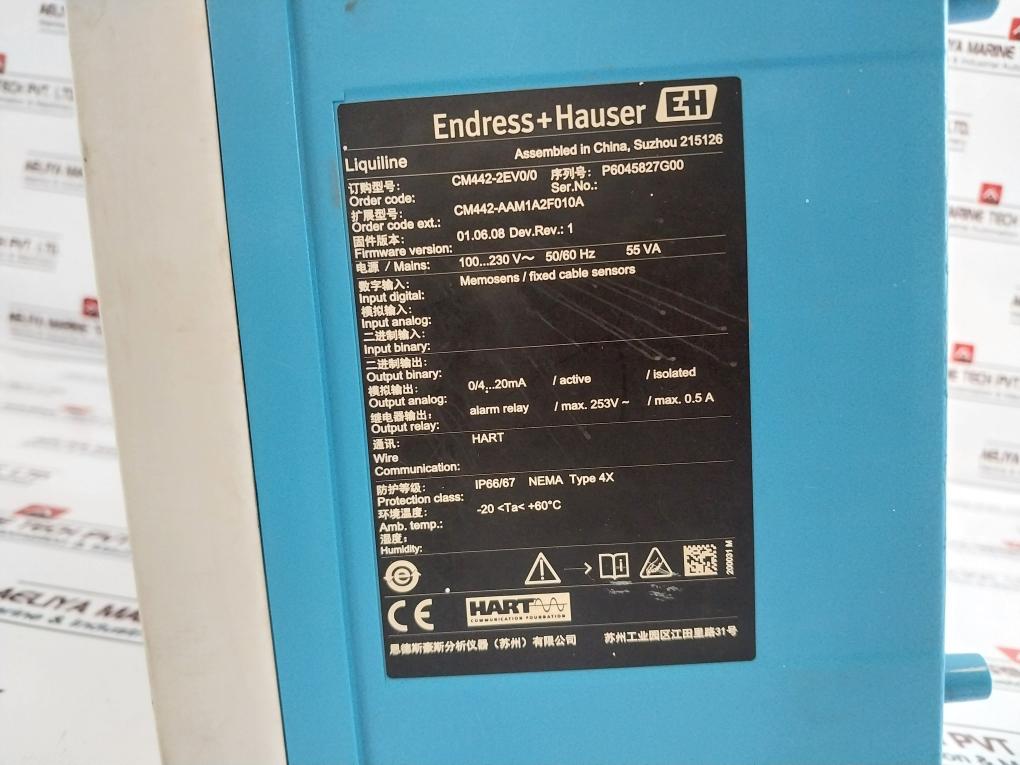 Endress+Hauser Liquiline Cm442-aam1A2F010A 1/2 Channel Transmitter