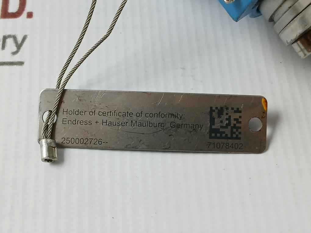 Endress+hauser Pmc51-ba21jd1pgbr1ja+aa Pressure Transmitter 30vdc Rev 1