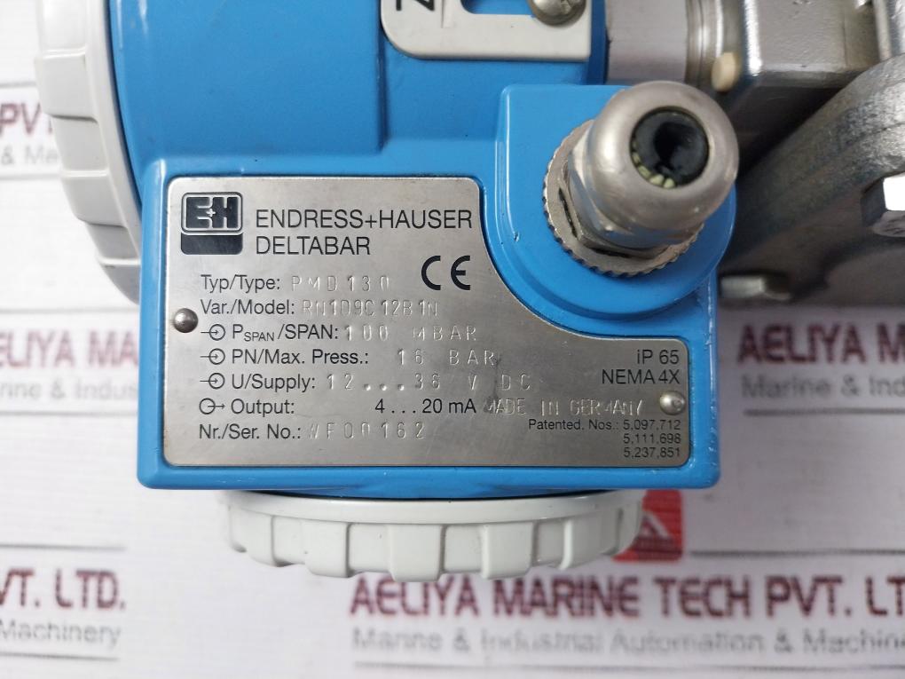Endress+Hauser Pmd130 Pressure Transmitter Rn1D9C12B1N 5.080 Kg