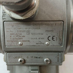 Endress+Hauser Pmp71-1B12P12Raada Cerabar S Pressure Transmitter 26.7 Bar
