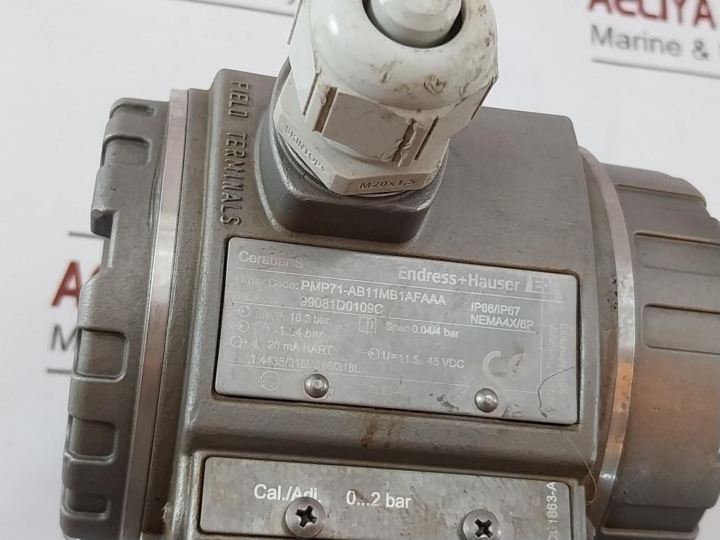 Endress+Hauser Cerabar S Pmp71-ab11Mb1Afaaa Pressure Transmitter -1...4Bar