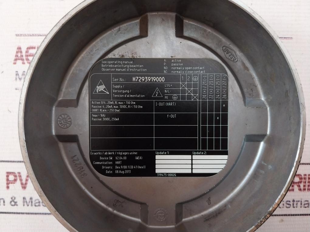 Endress+Hauser Promag 50 Electromagnetic Flow Meter 50P50-ea1A1Aa0Abaa Ip67
