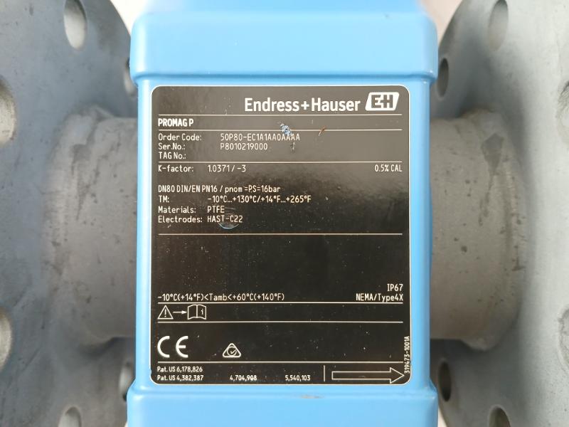 Endress+Hauser Promag 50 Magnetic Flow Transmitter 50P80-ec1A1Aa0Aaaa V2.04.00