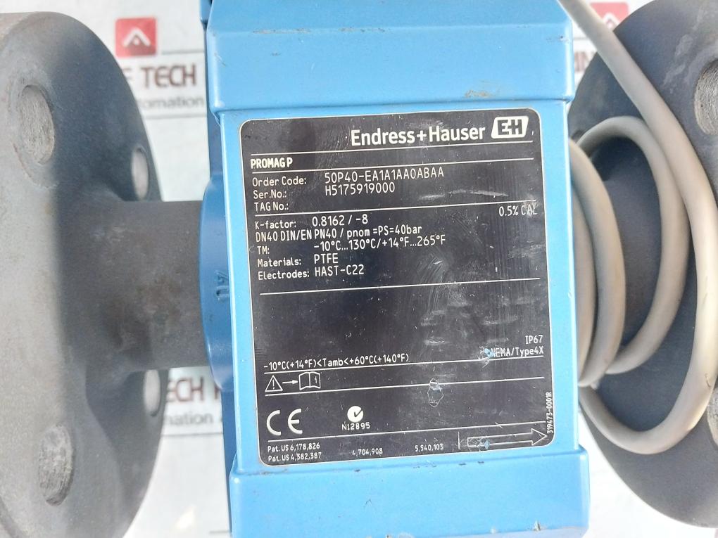 Endress+Hauser Promag 50P40Ea1A1Aa0Abaa Tank Side Monitor Flow Meter