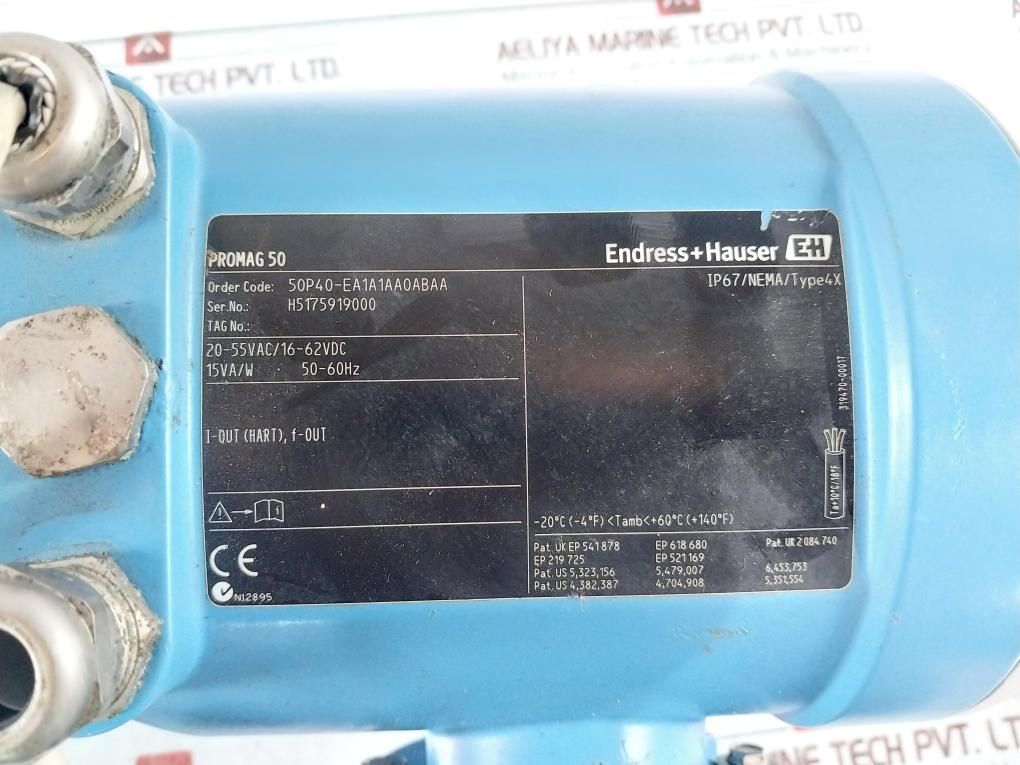 Endress+Hauser Promag 50P40Ea1A1Aa0Abaa Tank Side Monitor Flow Meter
