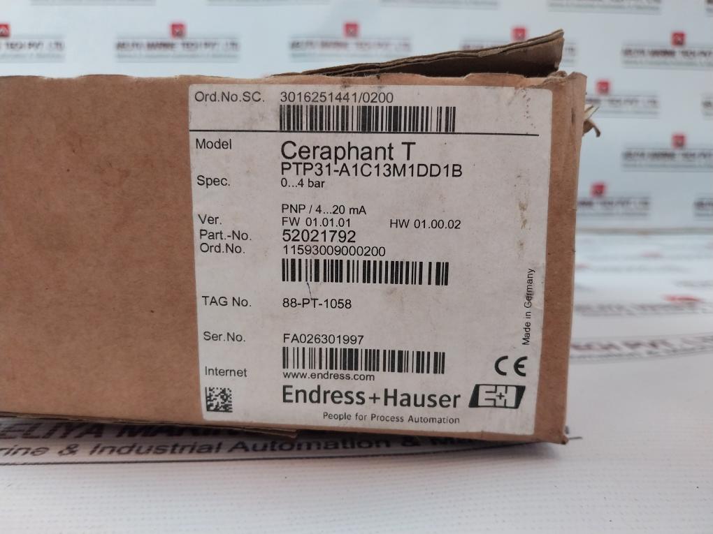Endress+Hauser Ptp35-a1C13H1Db4B Pressure Switch Ip65