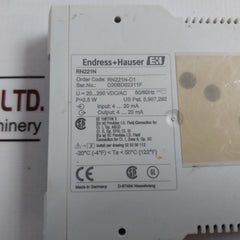 Endress+Hauser Rn221N Transmitter Supply 20–250 Vdc/Ac 50/60 Hz 2.5 W