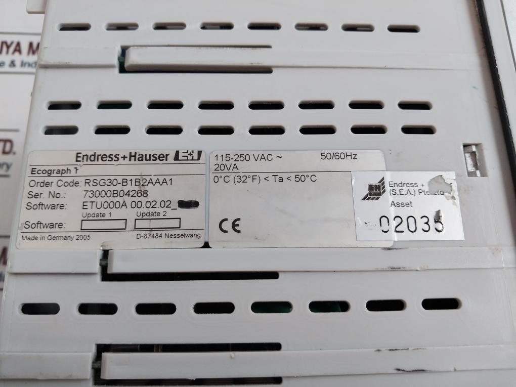 Endress+Hauser Rsg30-b1B2Aaa1 Ecograph T 115-250Vac~