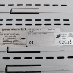 Endress+Hauser Rsg30-b1B2Aaa1 Ecograph T 115-250Vac~