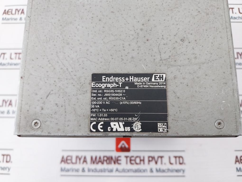 Endress+Hauser Rsg35 Ecograph-t Universal Graphic Data Mnager 100-230V ...