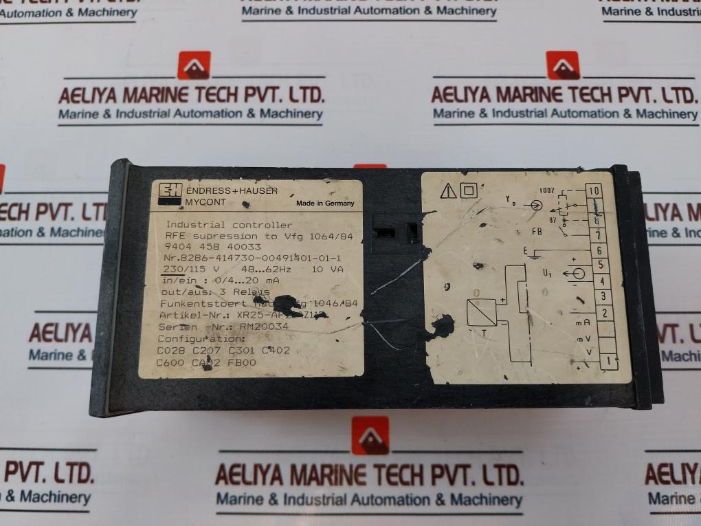 Endress+Hauser Xr25 Industrial Controller 230/115V 48…62Hz 10Va