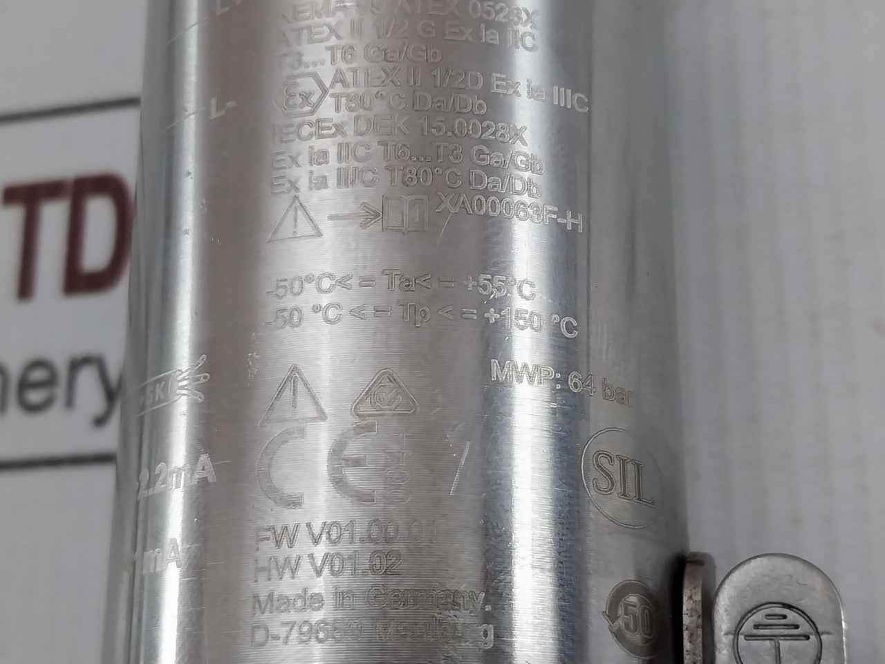 Endress+hauser Ftl50-ggq2aa8n3a Liquiphant M Level Switch Sensor 64 Bar