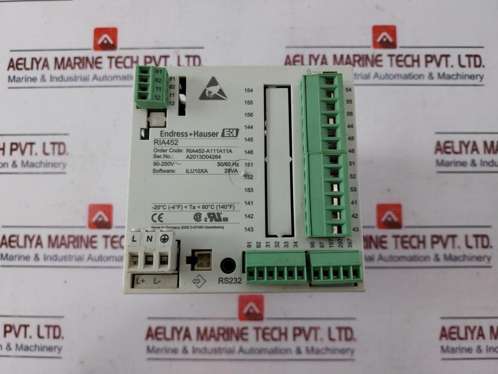 Endress+hauser Ria452 Digital Process Meter Display 50/60hz