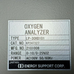 Energy Support Lp-30Hd101 Oxygen Analyzer Ac100V 50/60Hz G9Ck Kp247327