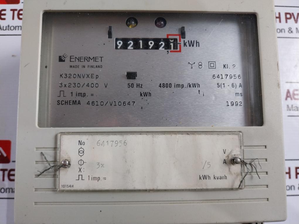 Enermet K320nvxep Electricity Meter 3x230/400v 50hz 4800 Kwh