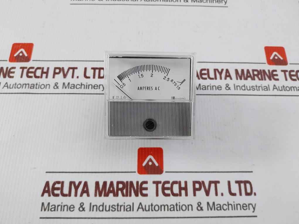 Engro 255L Analog Panel Ammeter 0.5-2.5/15 Amperes Ac