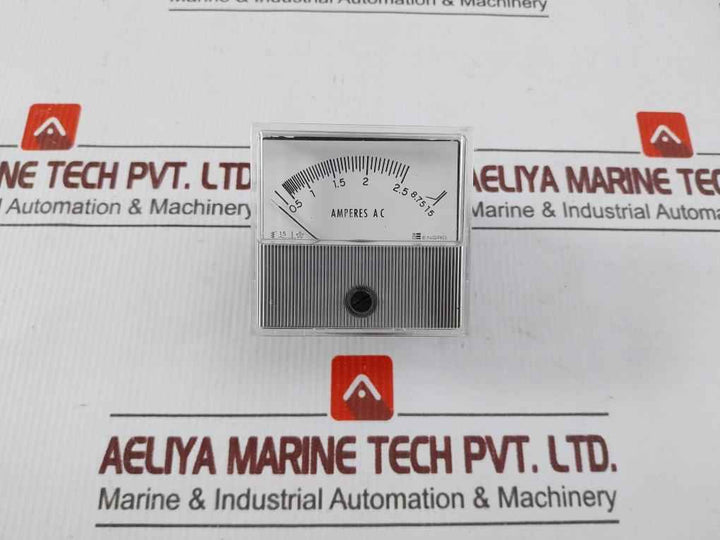 Engro 255L Analog Panel Ammeter 0.5-2.5/15 Amperes Ac