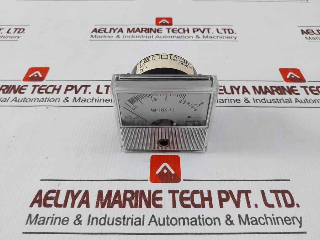 Engro 255L Analog Panel Ammeter 0.5-2.5/15 Amperes Ac