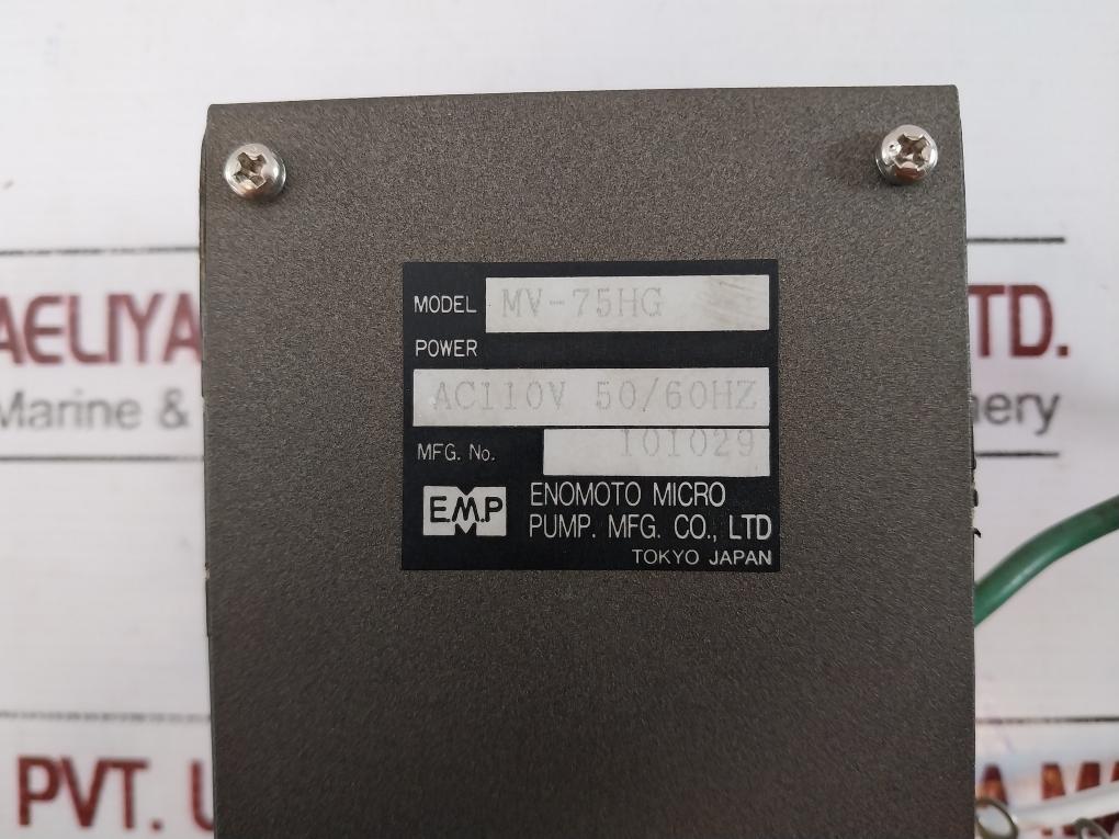 Enomoto Mv-75Hg Micro Pump, Ac110V 50/60Hz, 101029