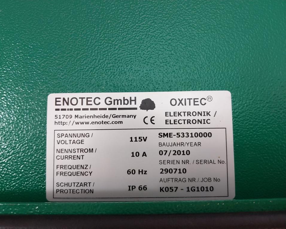 Enotec Gas Analyzer System 115V 60Hz 40-82°C Sme-53310000