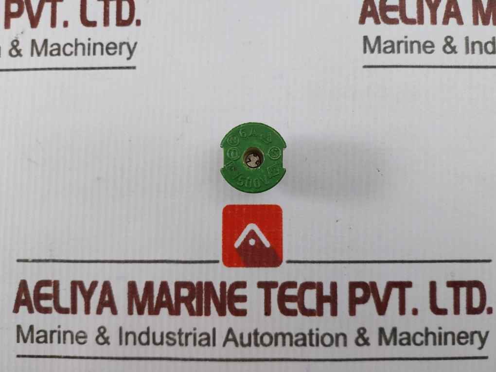 Ensto 6a 500v Dii Green Ceramic Screw In Gauge Ring For Diazed Ii Fuse Holder