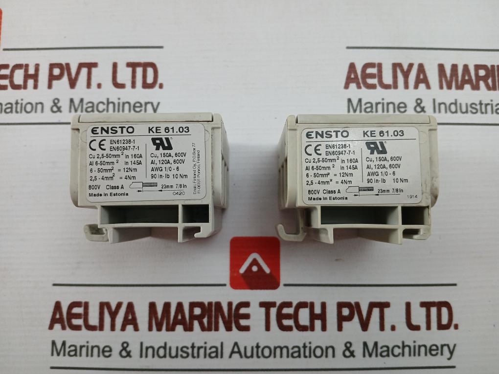 Lot Of 6X Ensto Ke 61.03 3-pole Universal Terminal Block