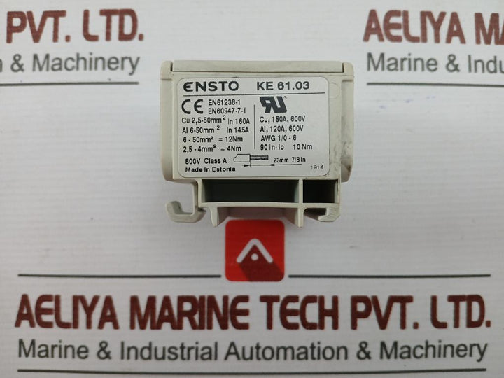 Lot Of 6X Ensto Ke 61.03 3-pole Universal Terminal Block