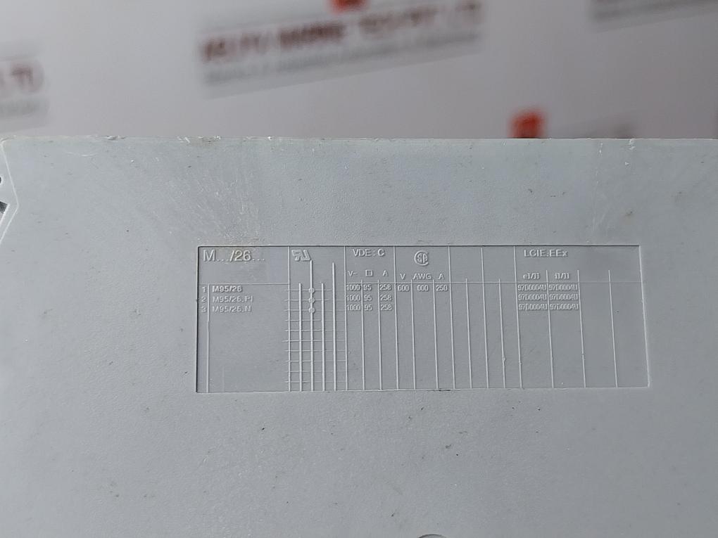 Lot Of 5X Entrelec M95/26 Terminal Block With Screw Clamp Termination 1000V - Aeliya Marine Tech