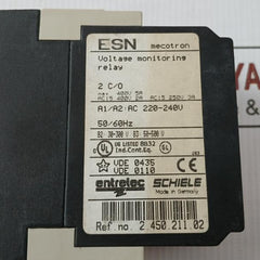 Entrelec Schiele Ac15 250V 3A 50/60Hz Voltage Monitoring Relay 2.450.211.02